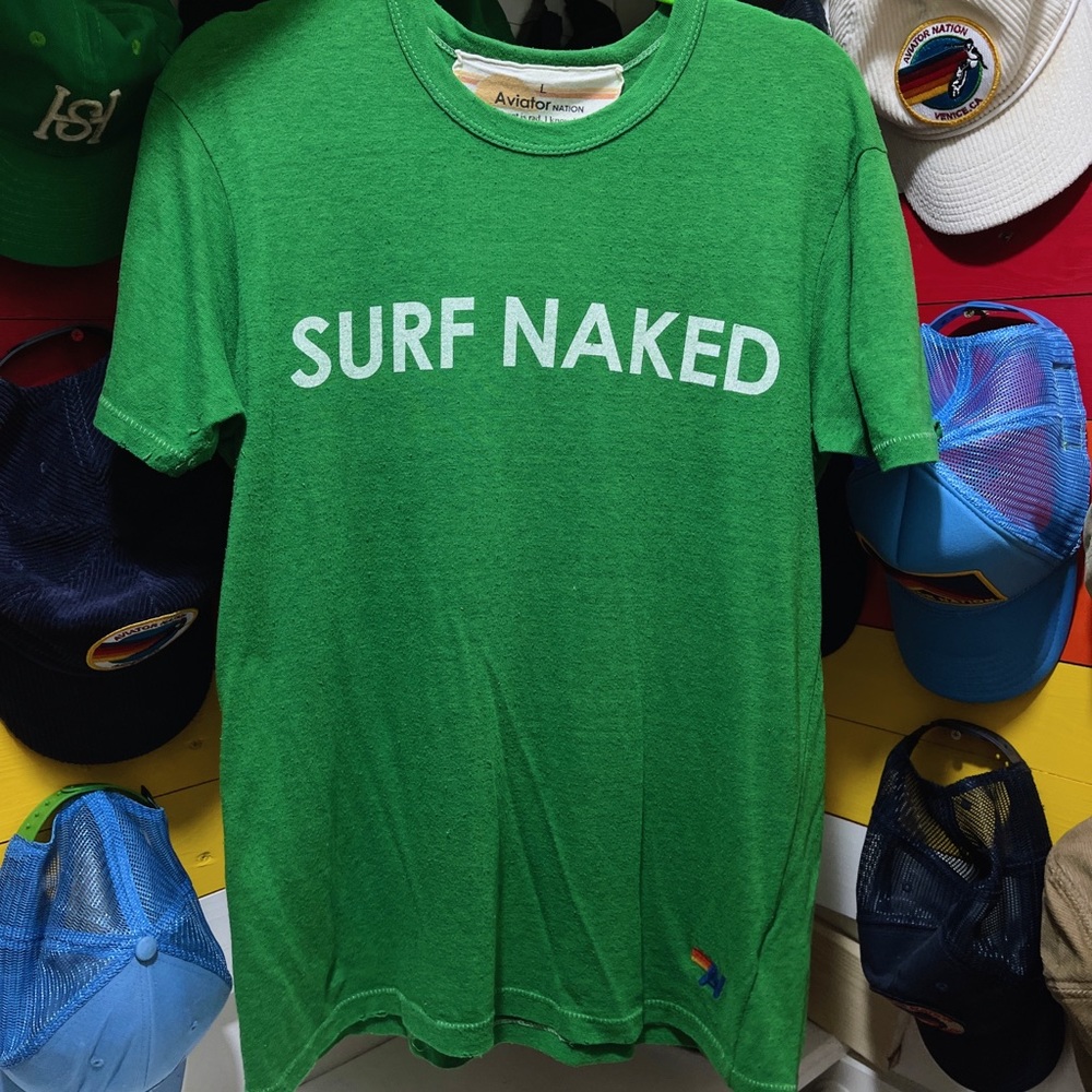 Amazing Vintage Aviator Nation Surf Naked Unisex Tee size Large